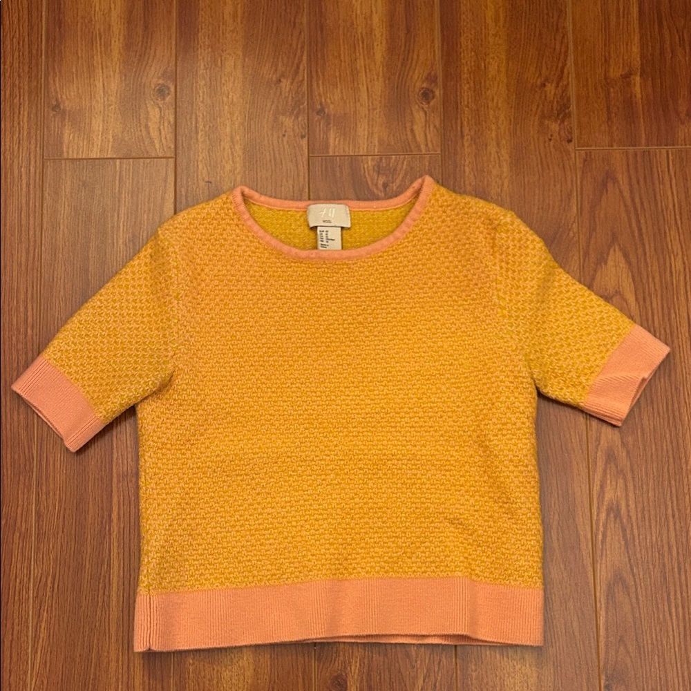 H&M Wool Sweater in Orange and Pink